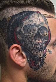 head school skull death painted tattoo pattern