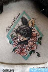 Kakla klasiskā modes Bunny tetovējuma modelis