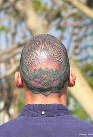 male head color lotus seat eye tattoo pattern