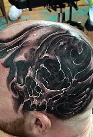 head personality European and American tattoo pattern