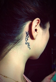 ear beautiful rattan vine tattoo