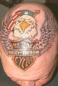 Head color Harley Davidson logo tattoo picture