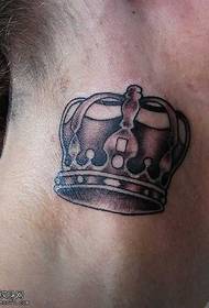 Patrón de tatuaxe coroa de pescozo