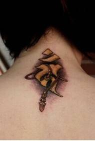 piękno szyi specjalny symbol tatuaż wzór ciała obraz