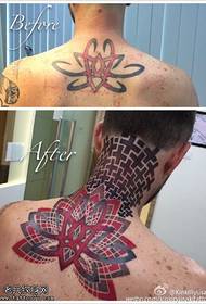 classic domineering lotus totem tattoo pattern