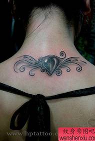 Neck Tattoo pattern: beauty neck love tattoo pattern picture