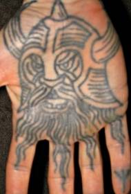 hand angry Viking warrior Tattoo pattern