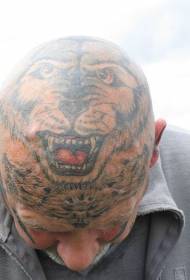 снимка мъжки цвят тигър главата татуировка снимка