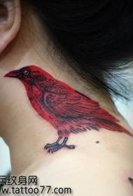 Caj dab xim crow tattoo qauv