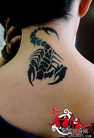 girl neck classic totem scorpion tattoo pattern
