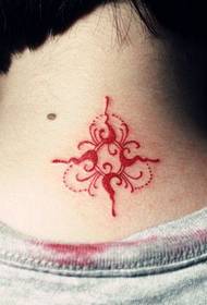 pequeño patrón de tatuaje de tótem pequeño con cuello fresco
