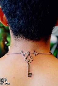 Neck ECG and key tattoo pattern