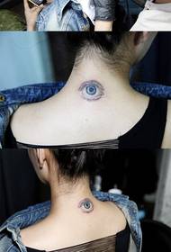 clear translucent eye tattoo pattern