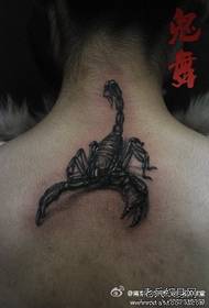 κορίτσι λαιμό μόδας δροσερό μοτίβο τατουάζ Scorpion