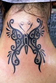 MM neck totem butterfly tattoo picture