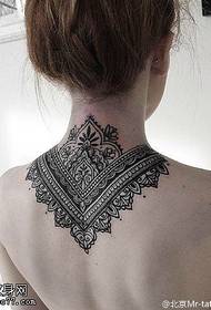 neck tribal vanilla tattoo pattern