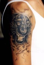 grande modello di tatuaggio leopardo nero