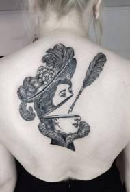 e uiga i le uiga o le lanu uliuli ma fulufulu paʻepaʻe ma le malepe o le ulu o le tattoo tattoo