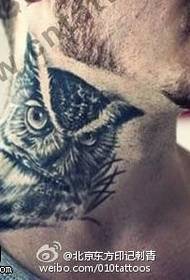 realistic realistic owl tattoo pattern