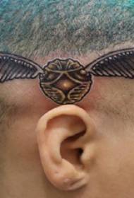 cap de tatuatge de cap de nen foto cap de tatuatge d'insectes grisos negres
