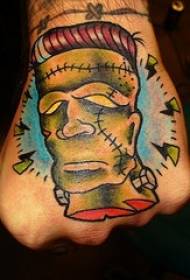 modèle de tatouage décoratif robot couleur main