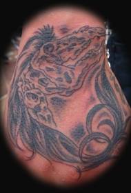 Image de tatouage d'os de tête de cheval mort mâle