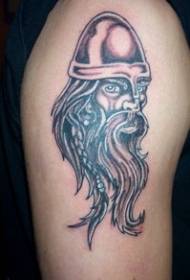 hombro marrón vikingo guerrero avatar tatuaje foto