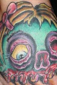 käsi takaisin Väri zombie pikkutytön pää tatuointi malli