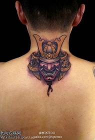 Kult japansk samurai tatoveringsmønster