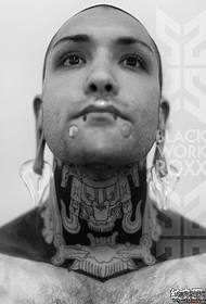 Men cool neck neck black and white totem tattoo appreciation