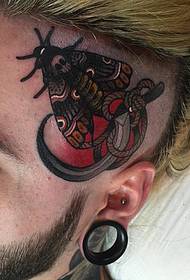 head school moth scythe tattoo pattern