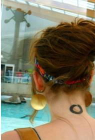 fashion sexy female neck good-looking circle graphic tattoo picture