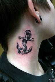 Tattoo show bar recommended a neck anchor tattoo pattern