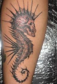 benfarge realistisk kosher hippocampus tatovering