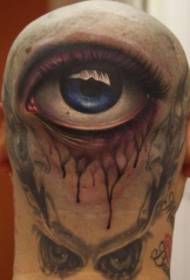 лисий чоловічої голови особи татуювання очей візерунок