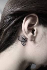 ear small tattoo tattoo pattern