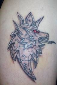 axel färg stål lejon huvud tatuering mönster