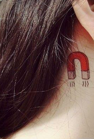 female neck magnet tattoo pattern