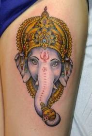 κορδόνι Χρώμα χαριτωμένο μοτίβο τατουάζ ελέφαντα