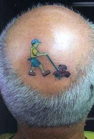 head color fun mower tattoo picture