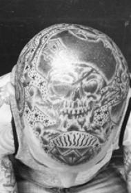 αγόρια κεφάλι μαύρο γκρι σημείο τσίμπημα κόλπα γεωμετρικά γραμμές καπέλο καπέλο τατουάζ εικόνες