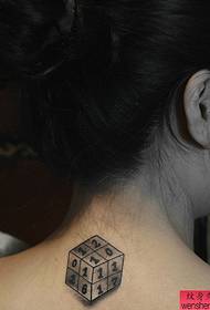 Neck Rubik's Tattoo Pattern 33618-Neck God's Eye Tattoo Pattern