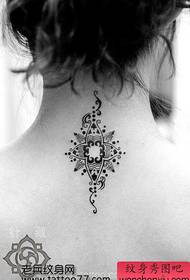 Beauty neck Indian totem tattoo pattern