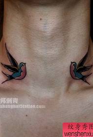 neck pigeon tattoo pattern