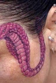 model de tatuaj de șarpe pentru față