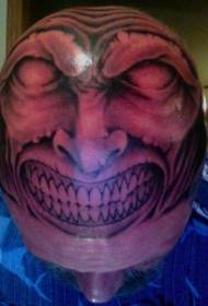galvas smiekli demon tetovējums modelis