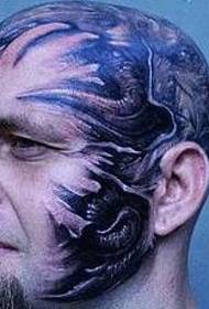 disegno del tatuaggio capo: disegno del tatuaggio testa demone europeo e americano