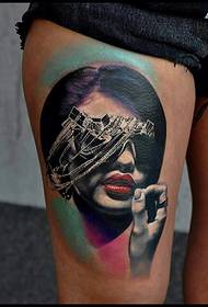 Been Color Woman Tattoo Patroon