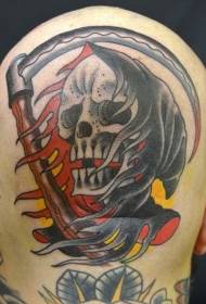 head old school svijetli uzorak tetovaže smrti