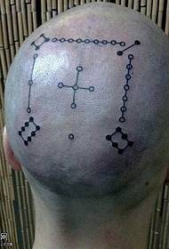 hlava Vzor čiastočného tetovania